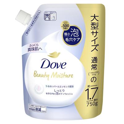 Dove Beauty Moisture Moist Foam Body Soap Body Refill Large Capacity 750g Floral Soap Scent Moisturizing (Foam Wash)