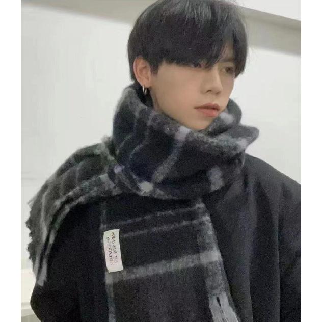 

Зимний новый женский шарф с высококлассным и универсальным корейским стилем, шарф с кисточками, теплая и толстая шаль, модный бежевый 220*40cm