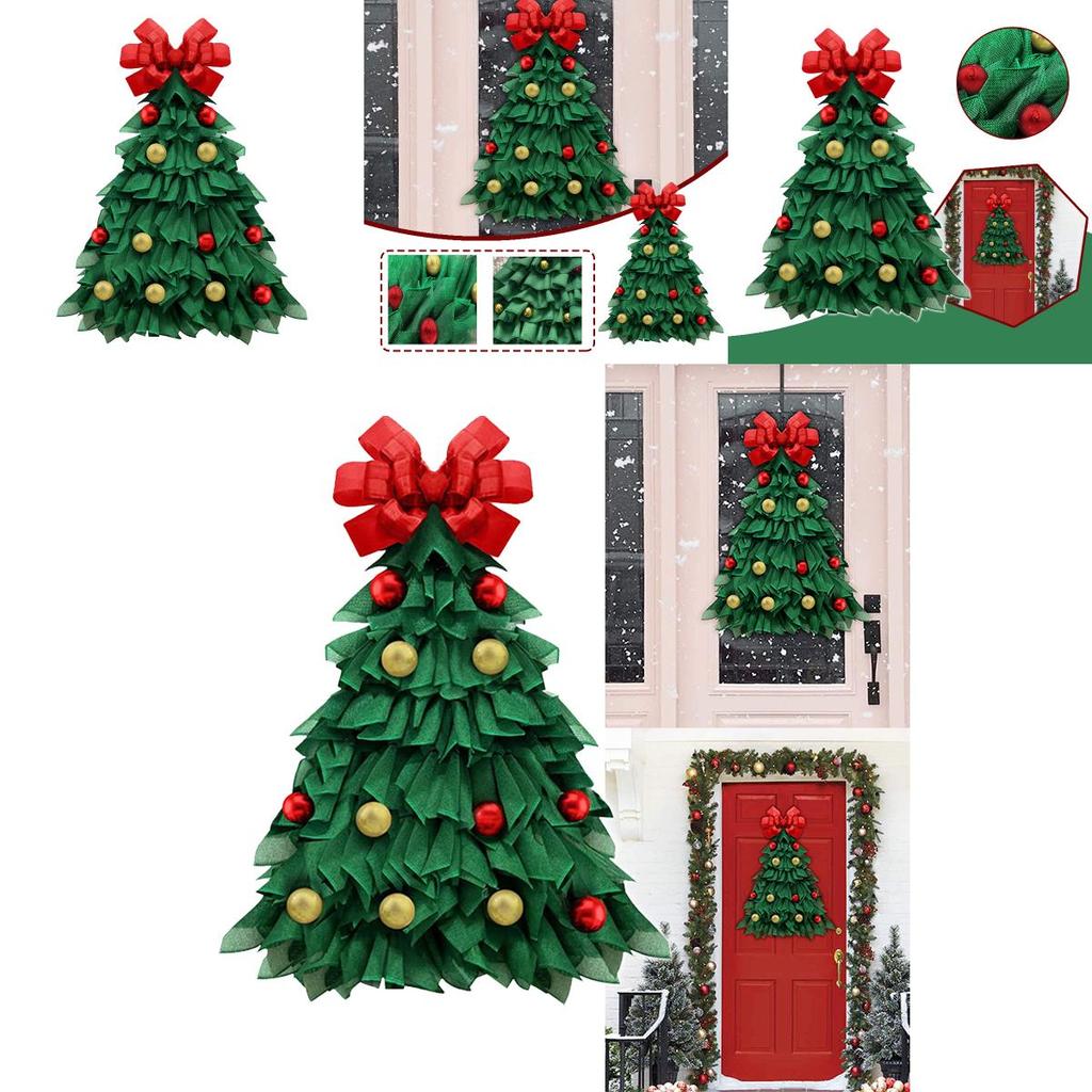 Exquisite Christmas Tree Wreath Farmhouse Ornament For Festive Home Decor