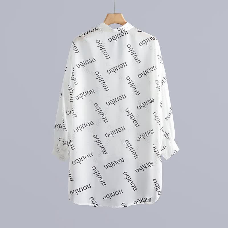 Women's Lightweight Breathable Letter Print Sun Protection Shirt