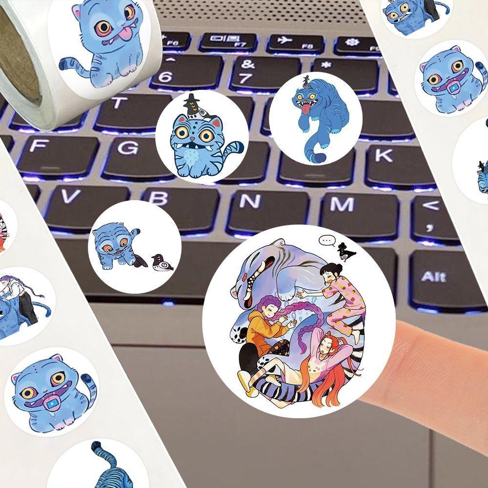 500 Stickers/Roll Cool Witch Hunter Group Big Cat Stickers - Decorative Decals for Notebooks, Phone Cases(Anime Worlds Store)