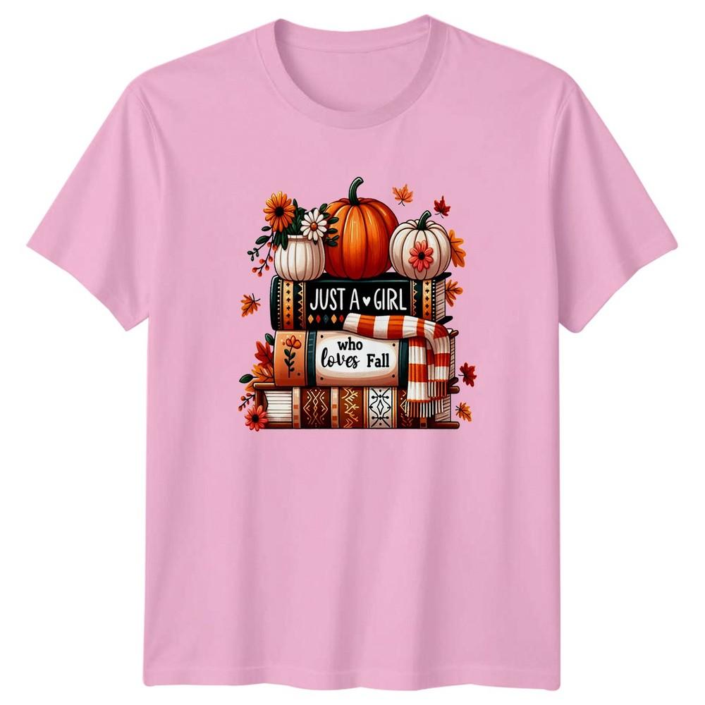 Just A Girl Who Loves Fall Autumn Seasons Graphic Unisexs TShirt Unisexs Tee