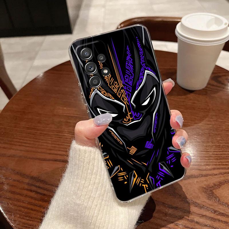 Marvel Black Panther Klare Hülle für Samsung Galaxy A57 A37 A56 A36 Hüllen A55 A54 A35 A26 A07 A17 A16 A06 A36 A15 Stoßfeste Abdeckung