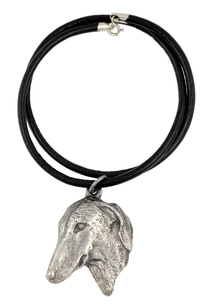 Azawakh, Tuareg Sloughi II - Dog necklace in gift box, silver-plated locket for dog fan, striking pendant by Art-Dog brand