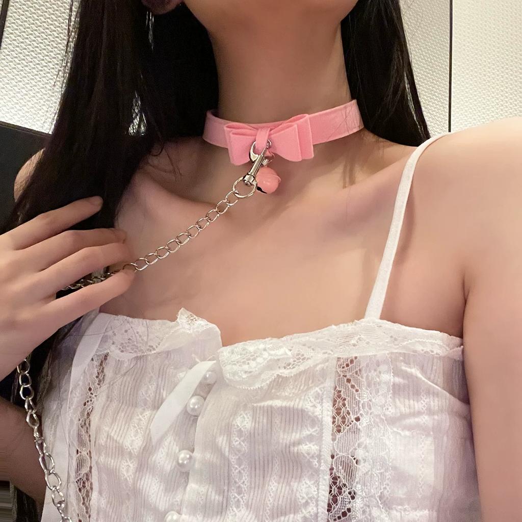 Ρυθμιζόμενο Κολιέ Choker Κουδουνάκι Unisex με Αλυσίδα Λουρί, Γοτθικό Punk Cosplay Κολιέ Κοσμήματα για Άνδρες Γυναίκες Καθημερινό Πάρτι