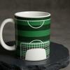 Fußball bedruckte Kaffeetasse, Keramik-Teetasse für Zuhause und Büro, 340 ml Fassungsvermögen, Hitzesensitiv, Farbwechselndes Geschenk für Sportfans