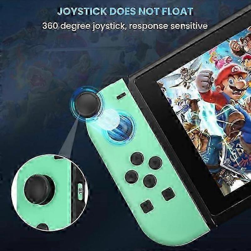 Wireless Controller compatible with Nintendo Switch, Oled, Lite Gamepad Joystick (l/r) Replacement with Rgb right green+blue