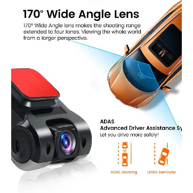 Automobilinis Android navigatorius USB HD 720P 170° DVR vaizdo registratorius Medija Komplekte yra ADAS vairavimo pagalbos funkcija Įrašymo įrenginys Naktinis
