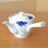 Stylish Flat with Made In Japan Arita-yaki Sakura-so U-shaped Teapot, 400ml, Strainer,