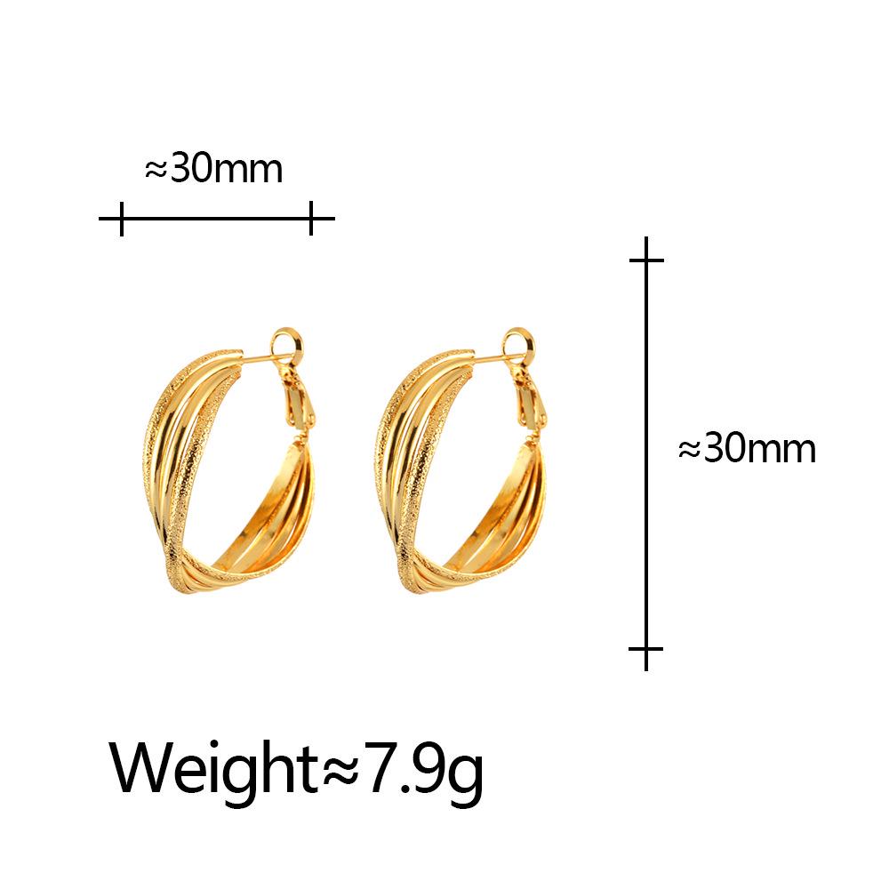 European & American Fashion Multi-layer Cross Earrings - Elegant, Light, High-end Design for Women