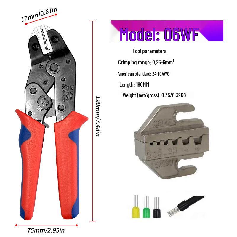 SN58B Electrical Wiring Terminal Crimping Pliers Set for Wire Harness and Connector Inserts