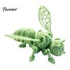 Lifelike Insect Model 3D Printed Bee Refrigerator Magnet, Realistic Flexible Joint Figurine, Articulated Jointed Toy Magnetic Decor for Kitchen Fridge
