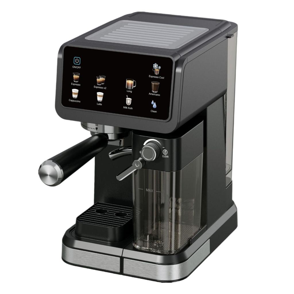 Coffelady 20-Bar Espresso Machine: European Standard Semi-Automatic with High-Pressure Extraction and Milk Frothing.