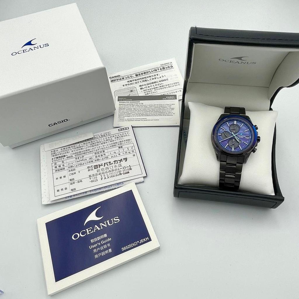 Used [Ultra Rare] CASIO OCEANUS Watch Radio Solar OCW-T4000AWB-2AJF with Box and Manual Titanium