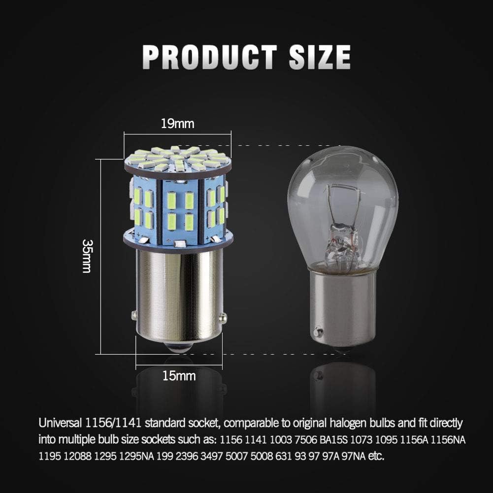 Antline 1156 1141 1003 7506 BA15S LED Bulbs Cool White 20-Packs, Super Bright 3014 50-SMD LED Replacement for 12 Volt RV Camper Trailer Boat Trunk