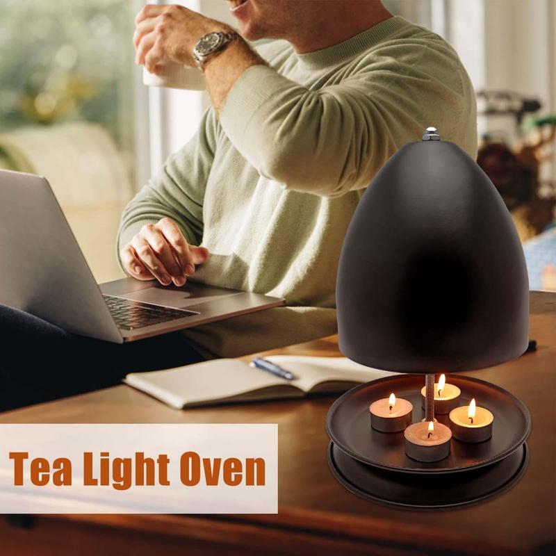 Radiador de Parede Dupla Inverno Quente Aquecimento de Lareira Sem Eletricidade Forno para Velas Rechaud Aquecedor de Velas Rechaud Cera de Chá