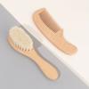 Baby Hair Brush and Hair Comb Set Soft Goat Bristles Cradle Caps Brush for Newborns & Toddlers Wood Baby Hair Brush