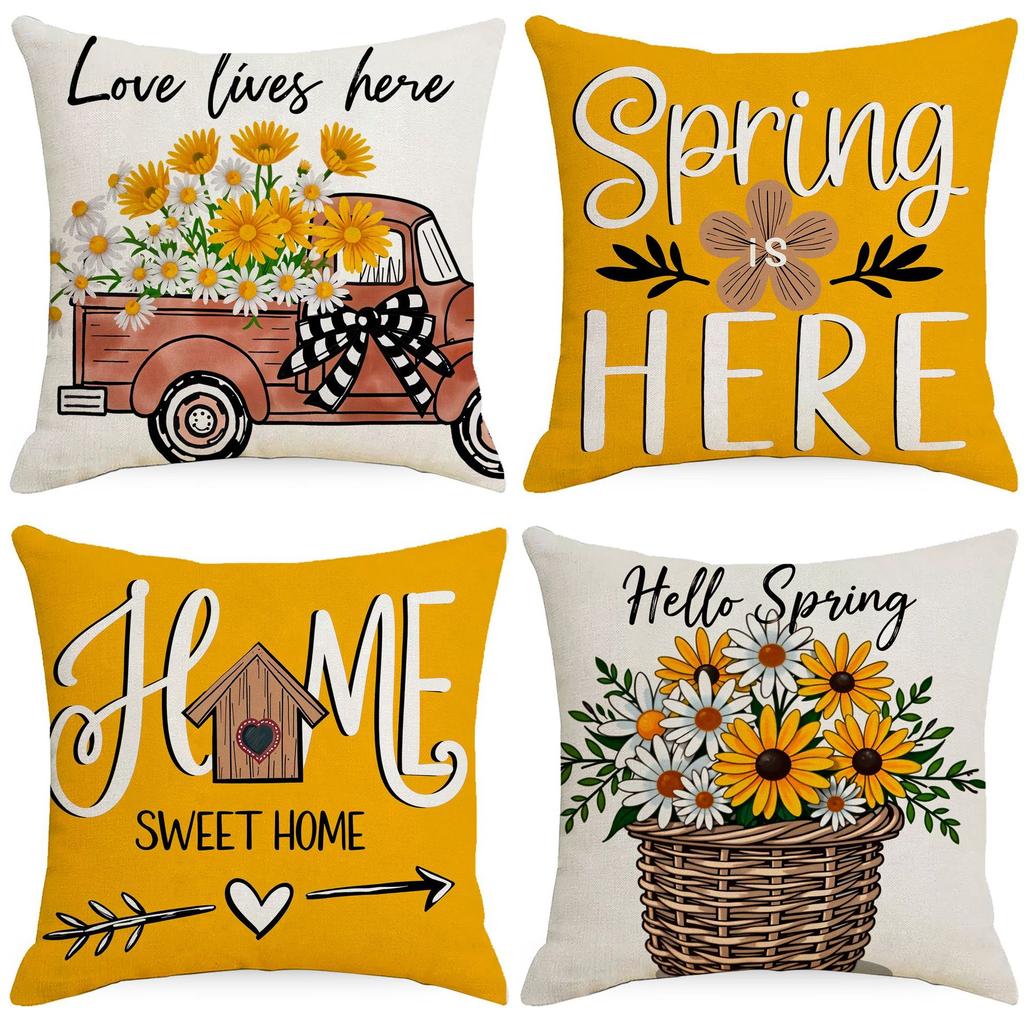 Summer Sunflower Sunflower Pillowcase Pillowcase Home Decoration Sofa Pillowcase