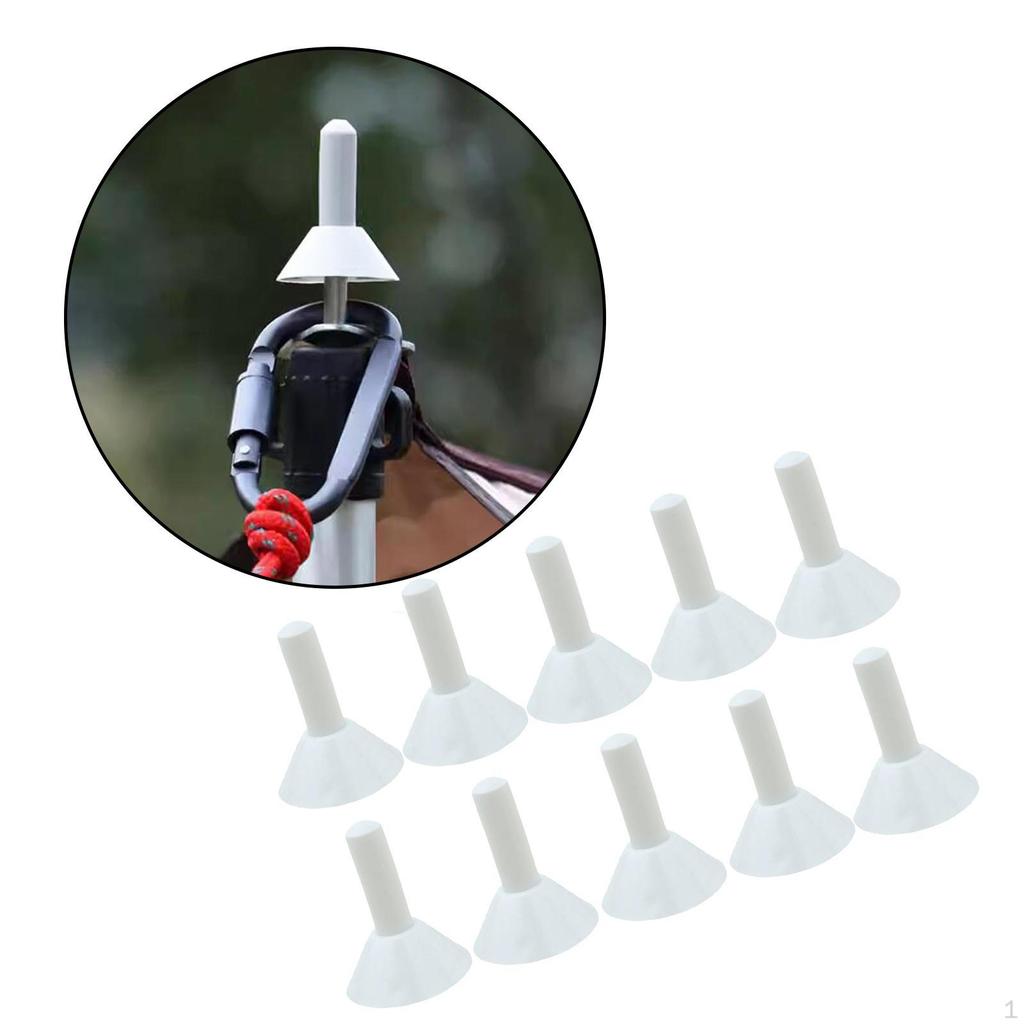 10x Tent Poles Tips Tarp Tip Covers Versatile Protective Supplies Protector Lightning Caps for