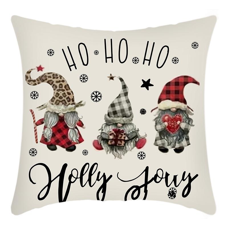 

Новая Рождественская Подушка с Принтом Лося Санты и Рождественской Елки Чехол для Домашней Диванной Подушки 45 * 45Cm pillowcase