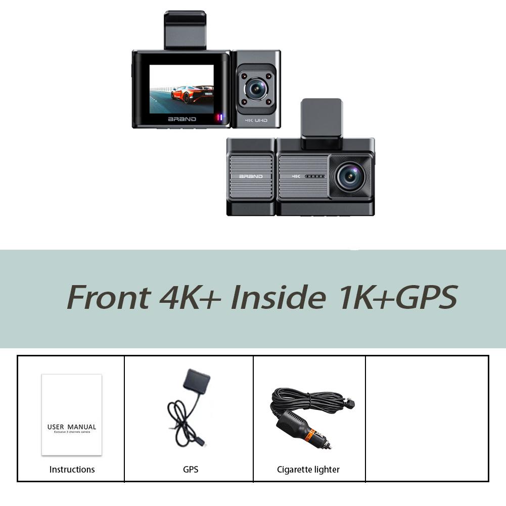 Car DVR Dash Cam GPS WiFi APP Control 4K Driving Recorder Loop Recording Night Vision Wide Angle Video Camera