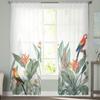 Garden Style Tropical Plants Tropical Flowers Sheer Curtains Bedroom Living Room Voile Window Curtains Tulle Curtains Kids Room