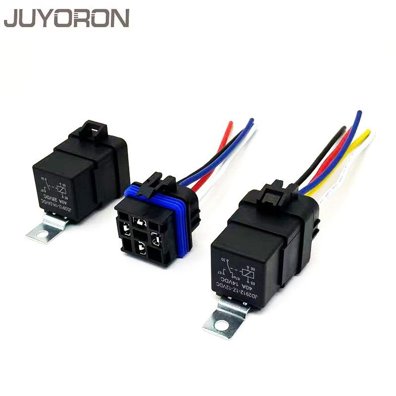 JD2912 40A 12V/24V DC Waterproof Automotive Relay with Harness 4/5 Pin Car Marine Relay Kit High Quality Relays 5