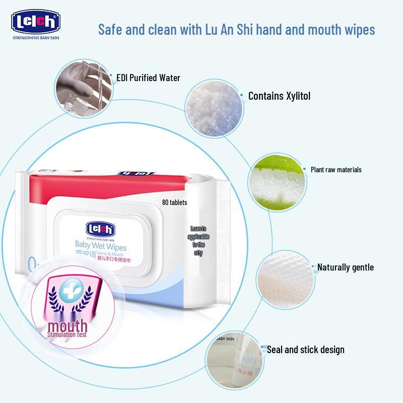 Lelch Baby Hand & Mouth Wipes - Portable Pack