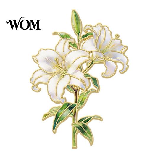 Bright Color Enamel Pin Brooch Pin, Flower Design with Smooth Edges, Lightweight Zinc Alloy Badge for Jackets Scarves Bags Gift