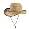 Boho-Stil Strohhut mit breiter Krempe, atmungsaktiger Sonnenschutz für Strand und Reise