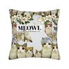 Pillow Case Meowl Cat Owl Cute Pet Stickers Print Pillow Cover For Sofa Couch Bed Living Room Vintage Pillowcases
