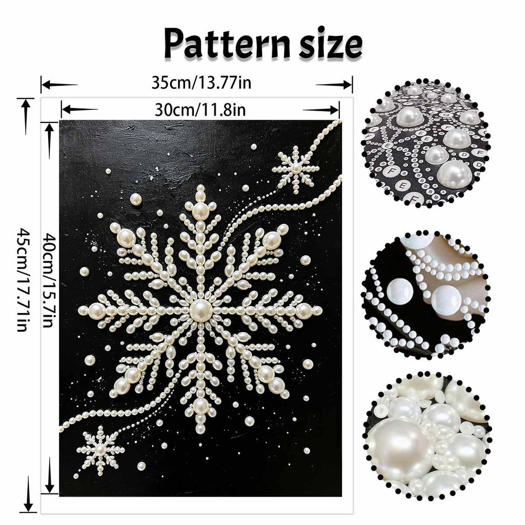 Christmas Snowflake Pearl Painting Kit Handmade DIY Home Decoration Painting