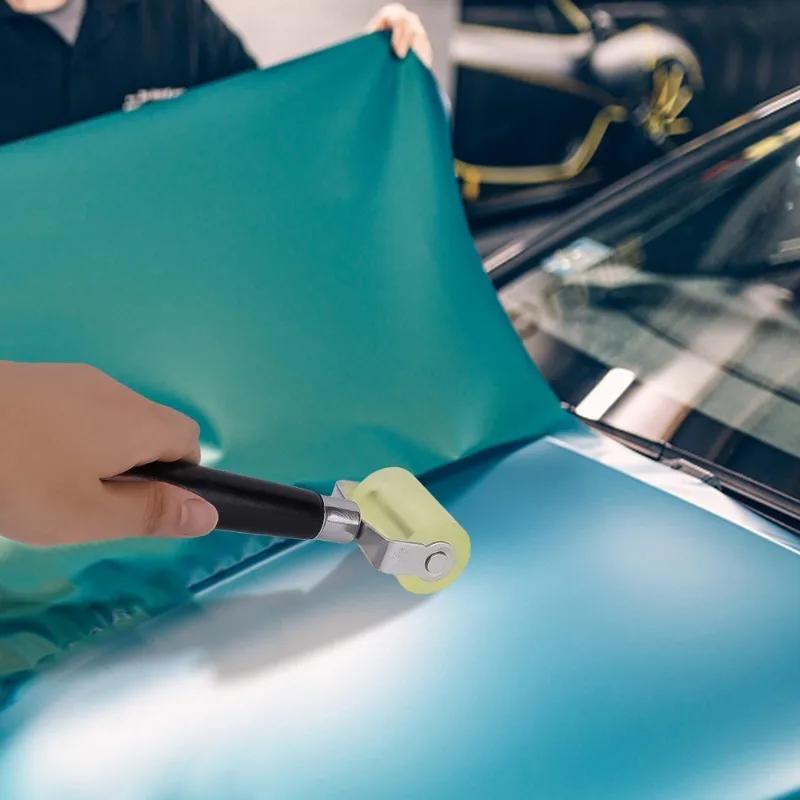 Rolă de roată de bumbac pentru izolare fonică Instrument pentru roată de presiune pentru atenuarea sunetului pentru mașină Laminare automată Role de cauciuc Instrument de instalare cu împingere