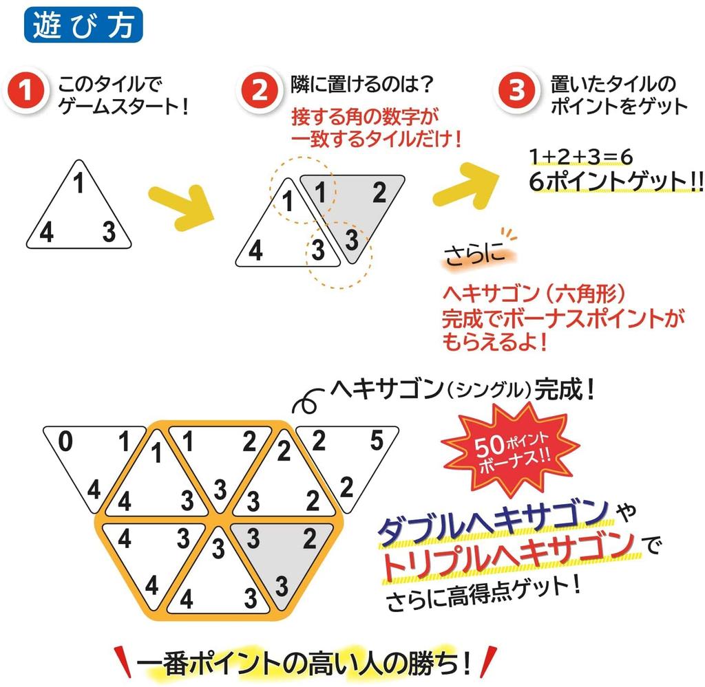 Triominos Deluxe Strategic Japanese Authentic Points-Earning Game, Packaging,