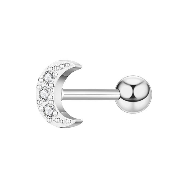 Floral Pave Diamond Mini Screw Stud Earrings 