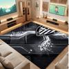 Athletic Bilbao Football Print Crystal Velvet Rug, Comfortable Water Absorbent Non Slip Indoor Floor Carpet