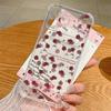 Pink Peony Floral Pattern Case For iPhone 17 Pro Max Coque iPhone 16 15 14 13 Pro Max 11 Shockproof Clear Soft Silicone Cover