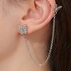 Lovely Butterfly Rhinestone Tassel Stud Earrings for Women - Trendy Minimalist Design