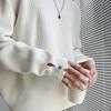 Autumn and Winter Ins Solid Color Crewneck Sweater, Men's Korean Version, Versatile, Loose White Pullover Sweater, Long-sleeved Base Layer