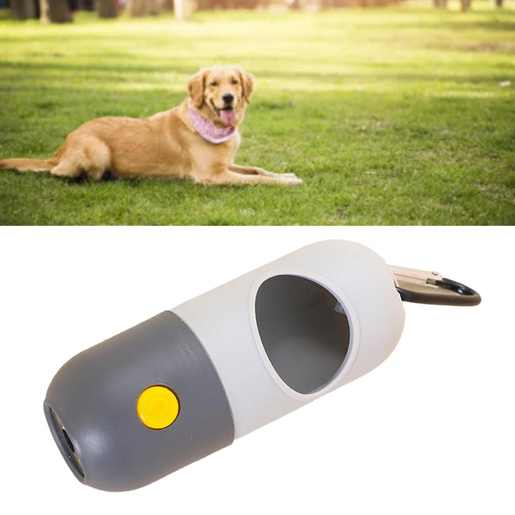 Dog Poop Bag Dispenser Large Capacity Hands Free Portable Pet Waste Bag Holder with Metal Clip for
