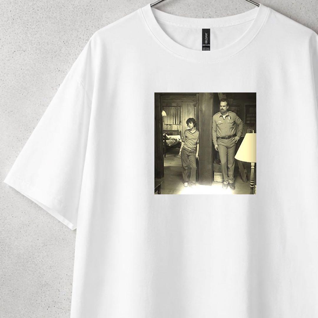 Stranger Things Photo Print T-Shirt Chief Jim Hopper Eleven S