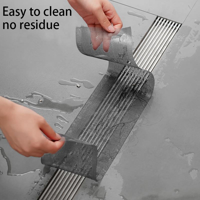 Disposable Self-Adhesive Filter Roll Anti Clogging Hair Catcher Sticker Floor Drain Adhesive For Bathroom And Kitchen Sinks