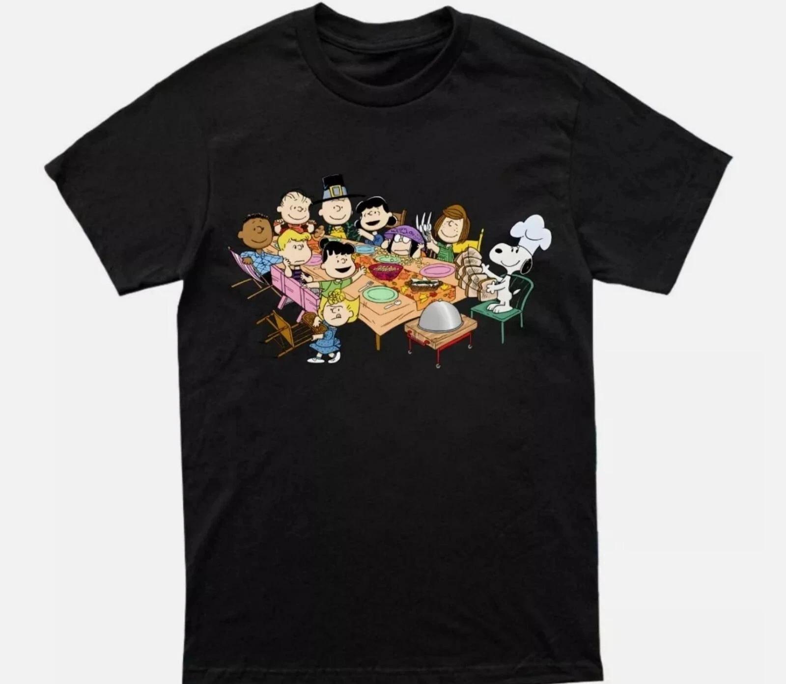 Snoopy Peanuts Thanksgiving Christmas Holiday T-shirt All Size 2XL