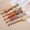 Cute Cotton Rope Key Chains Handmade Multi-purpose Colorful Braided Keychain Large Zipper Puller Women Bag Charm Pendant