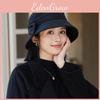 Polyester Hat For Women With Solid Color And Bow Decor For Casual Winter Wear