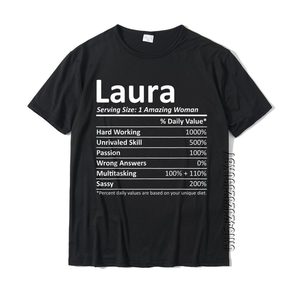 

LAURA Nutrition Персонализированное Имя Забавная Рождественская Идея Подарка Футболка Преобладающие Повседневные Футболки Хлопок Мужские Футболки Классические - Мужчины... S разноцветный