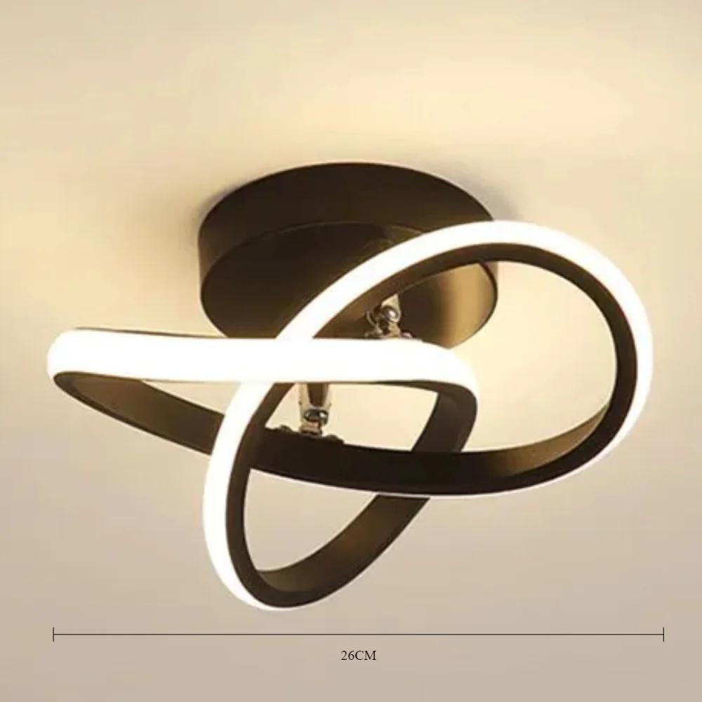 

Современный светильник, потолочный светодиодный светильник, простой домашний декор, лампа для прихожей, проход в гостиную, минималистичный внутренний свет 1PCS чёрный