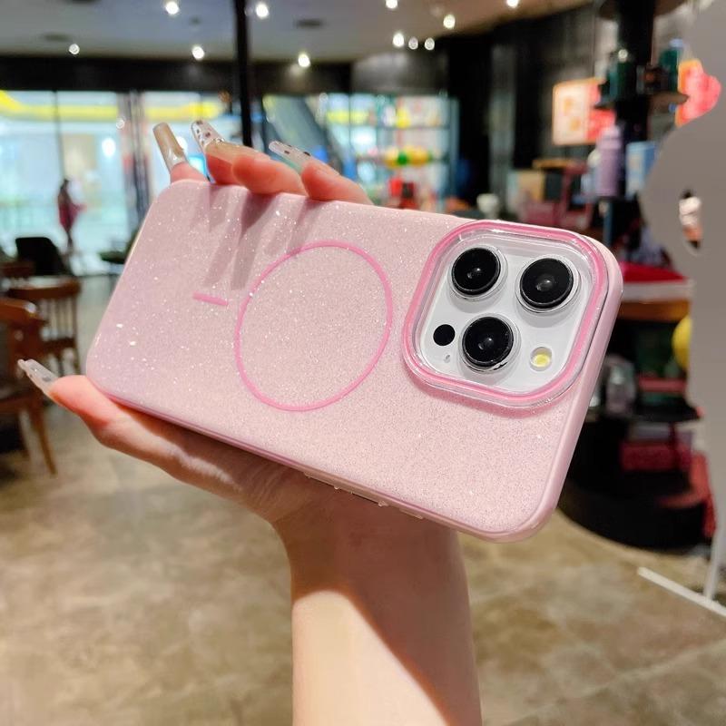 Glittering Powder and Bright Galaxy Suitable for Apple 16 Promax Mobile Phone Case New IPhone 15 Magnetic 14 Protective Case Trend