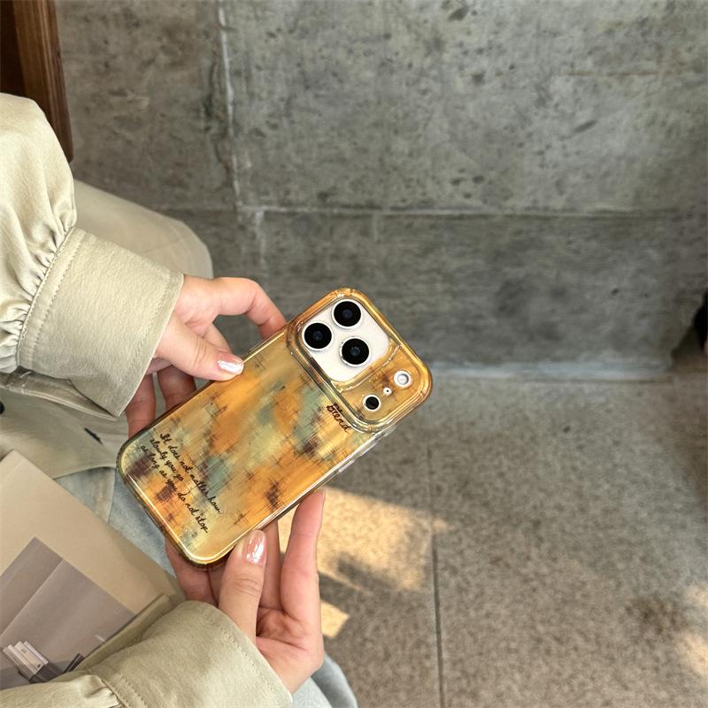 

Autumn Leaves Yellow-Brown iPhone 17 Pro Max Case - Double Layer Protective, Trendy Fall Design for Apple 16 and 15. 16 Pro