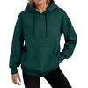 Women's Fashion Casual Solid Color Pocket Long Sleeve Hoodie